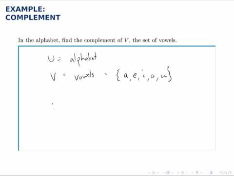 Set Theory Example: Complement (1)