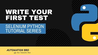 Write your first test | Selenium Python Tutorial