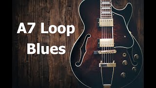 Video thumbnail of "A7 Blues Guitar Backing Track Jam Loop"