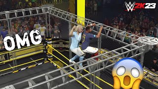 WWE 2K23 - Erling Haaland vs Kylian Mbappe - Steel Cage Match | [4K60]