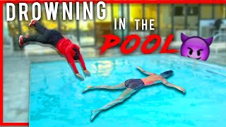 I Fell Asleep In The Pool Prank On Girlfriend Ruined Her Jordans Ezee X Natalie