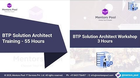 SAP BTP Solution Architect Training 2025 | SAP BTP Solution Architect Certification