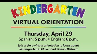 Kindergarten Virtual Orientation (English)