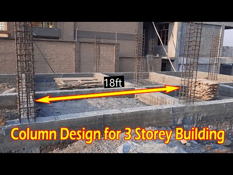 Design of Column for Three Storey Building Practical Video