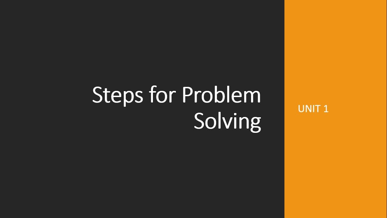 steps of problem solving in c