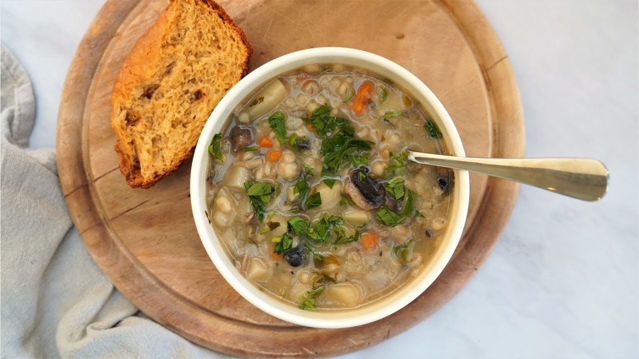 Barley and Mushroom Soup || Healthy & Vegan recipe – OlyaBrand
