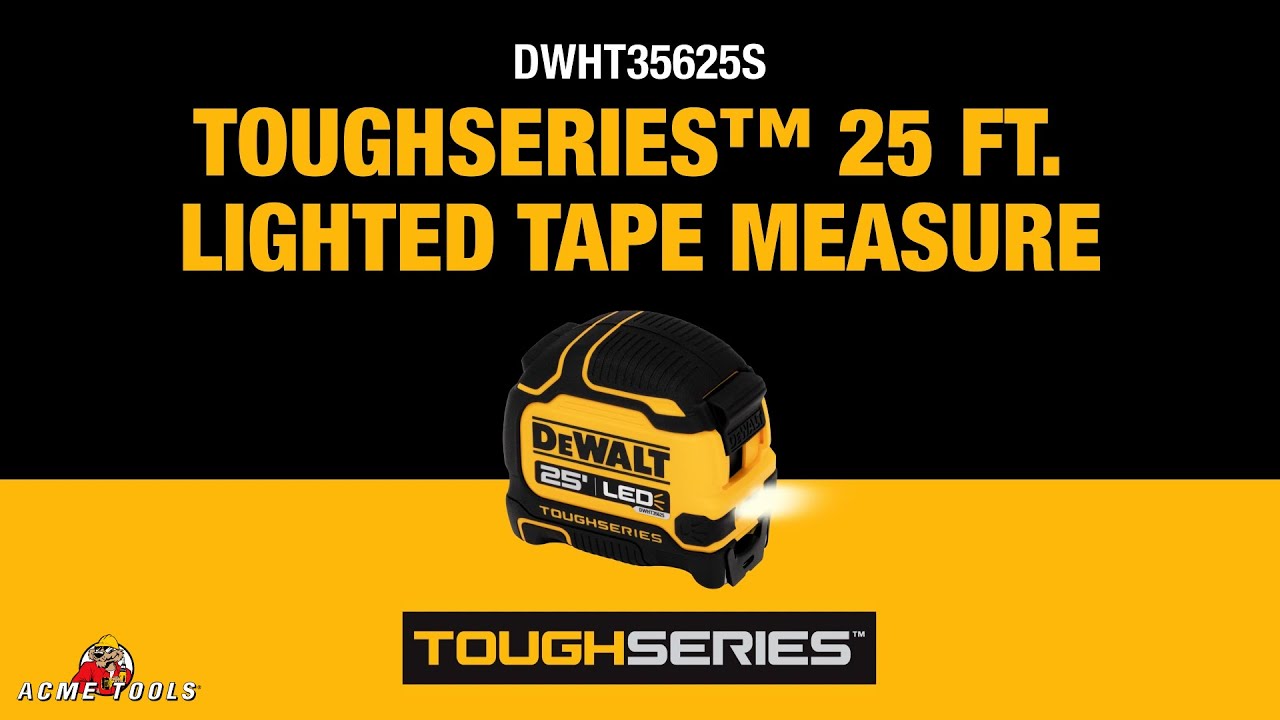 fusion fordampning elev DEWALT 25 Feet Lighted Tape Measure [DWHT35625S] - YouTube