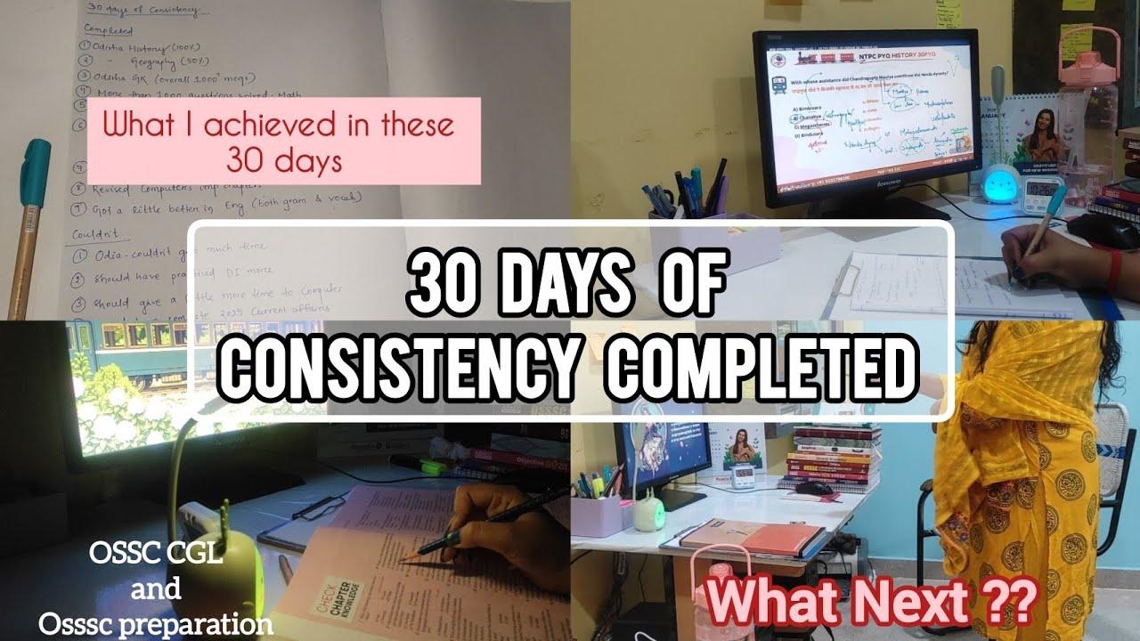 What I achieved from my 30 Days of Consistency challenge 🤔?? | OSSC and OSSSC exam study vlog 
