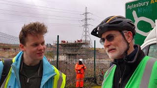 Interviews on HS2 4,500 tonne Viaduct deck slide