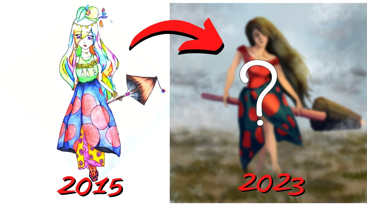 Redrawing My Old Art Challenge / 2015 VS 2023 - YouTube