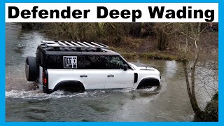 We drive our New Land Rover Defender L663 Through A Deep Ford Wading Test Land Rover Wading Depth