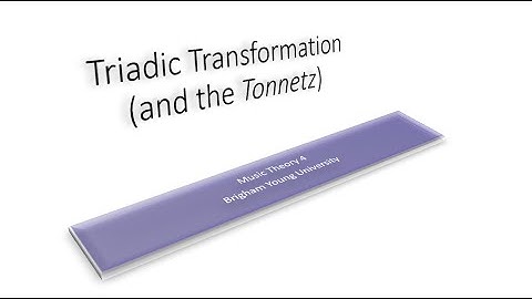 Triadic Transformations