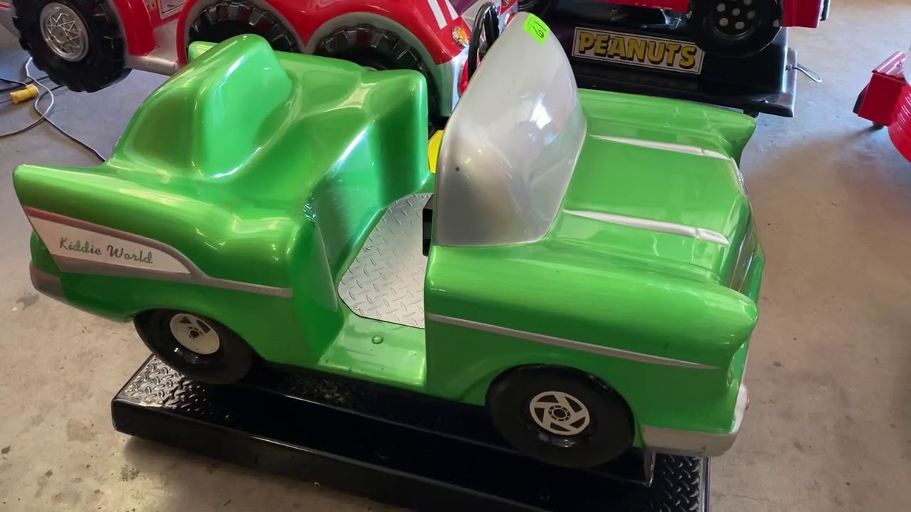 Kiddie World Green Car Kiddie Ride, Coin Operated, YouTube