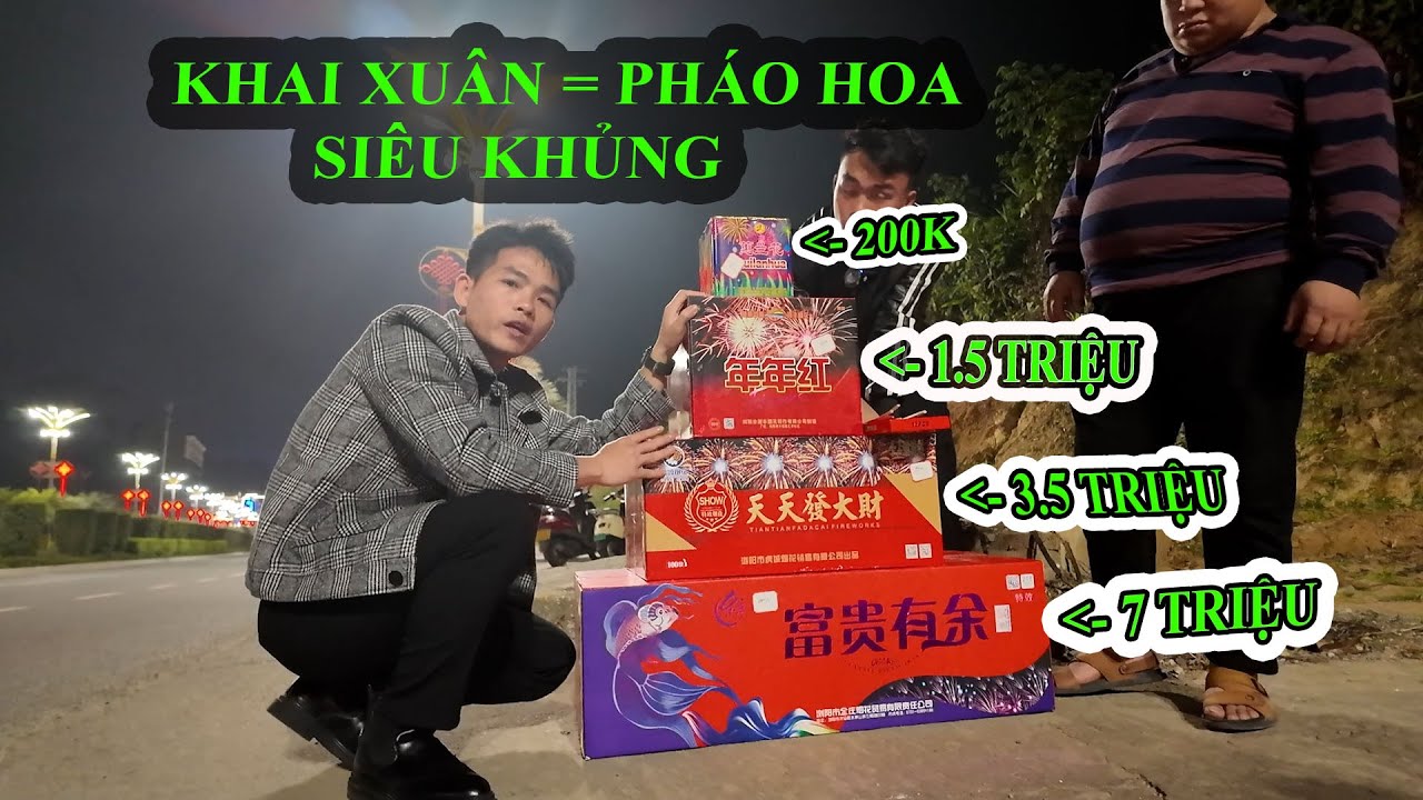 Mãn Nhãn Trước Dàn Pháo Hoa Khai Xuân HƠN 10 TRIỆU Siêu Khủng