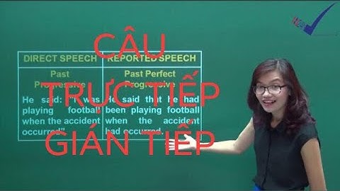 Ôn thi THPTQG  môn Tiếng Anh: Câu trực tiếp ,gián tiếp - Cô Vũ MAI Phương (Phần 1)