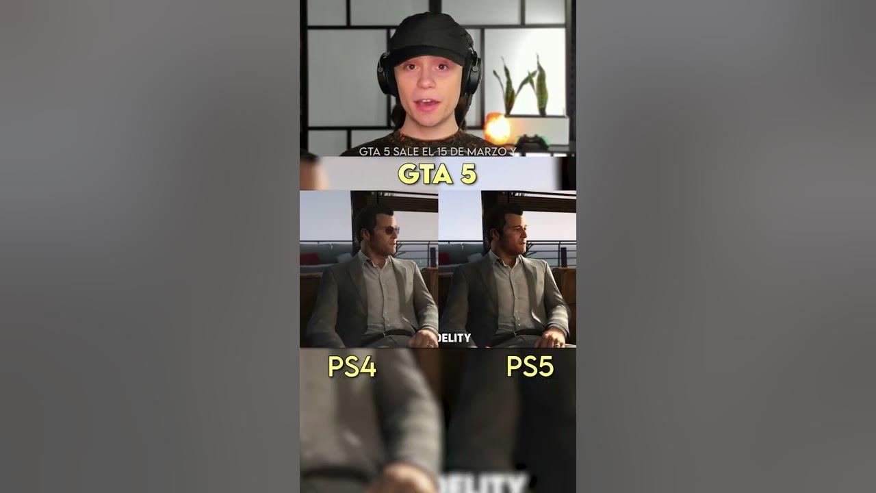 graphic COMPARISON of the PS4 VERSION vs the PS5 VERSION of GTA 5