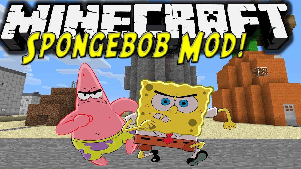 Sponge mods. Спанч Боб майнкрафт. Майнкрафт карта губка Боб. Губка Боб в МАЙНКРАФТЕ игра. Спанч Боб мод на майнкрафт.