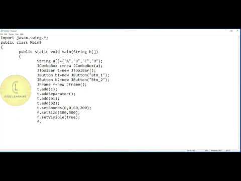Java | Swing class 'JToolBar - set Orientation' | CodeLearning