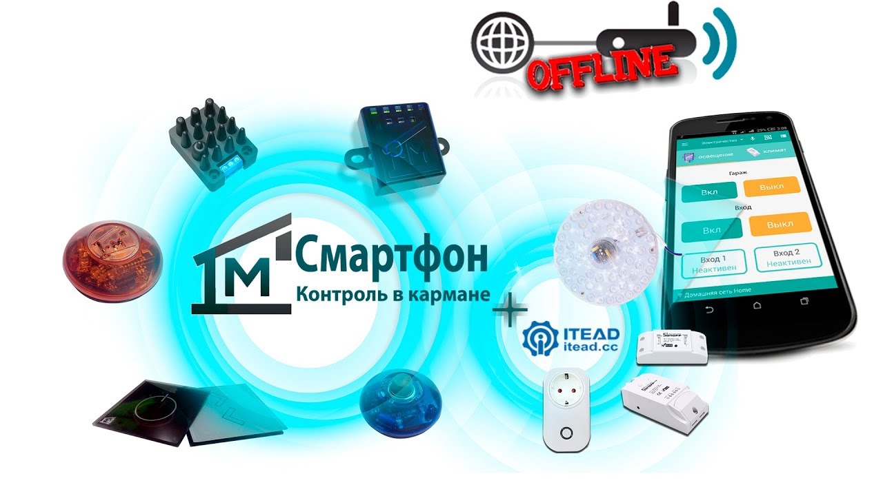 Система "1-М" - это просто! РАБОТАЕТ БЕЗ ИНТЕРНЕТА, поддерживает устройства ITEAD Sonoff