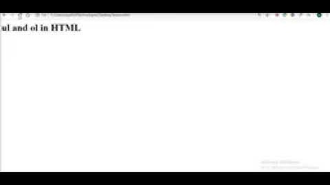 ordered list ol and unordered list ul in HTML Lesson 6