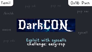 Exploit with syscalls | Binary Exploitation Tamil | 0x16