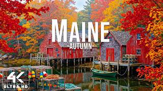 Maine Autumn 4K Discover Where Fiery Forests Meet the Rugged Atlantic Coast - Maine in 4K