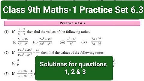 Class 9th Maths-1 Chapter 4 Ratio and Proportion Practice Set 4.3 @ F.N Tutorial