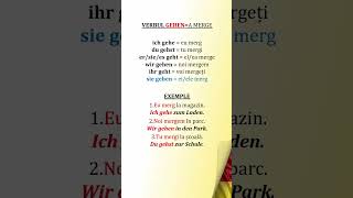 Verbul GEHEN - A Merge | Invata limba germana #SHORTS