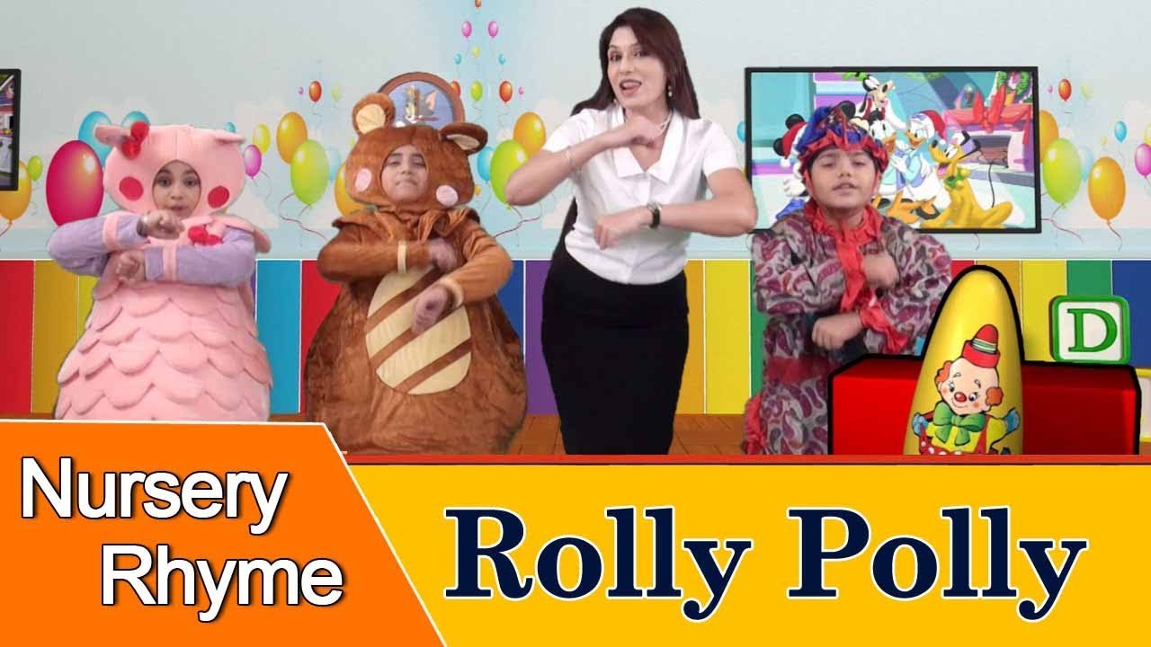 Rolly Polly Rolly Polly with lyrics   Nursery Rhymes  Fun and Learn