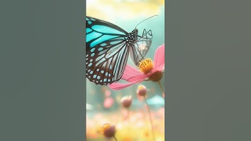 Thumbnail of Beautiful butterfly resting on a flower🦋🌺 #butterfly #flowers  #ai