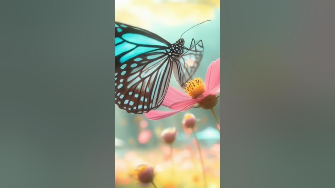 Beautiful butterfly resting on a flower🦋🌺 #butterfly #flowers #ai Beautiful butterfly resting on a flower🦋🌺 #butterfly #flowers #ai