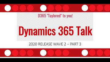 2020 Release Wave 2 - Part 3