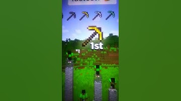 which Minecraft pickaxe is Faster #shorts
