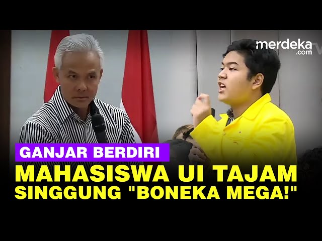 Mahasiswa UI Tajam Bilang Tidak Menjadi Boneka Megawati, Ganjar Langsung Berdiri! class=