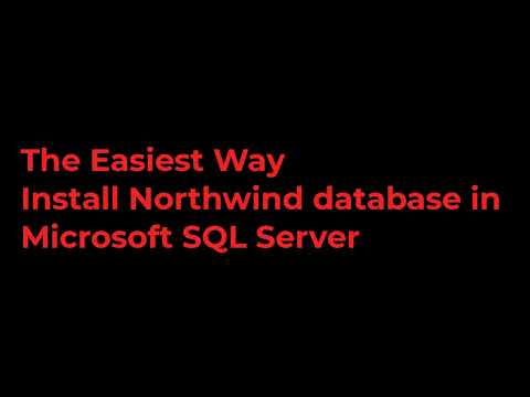 Install Northwind database in Microsoft SQL Server