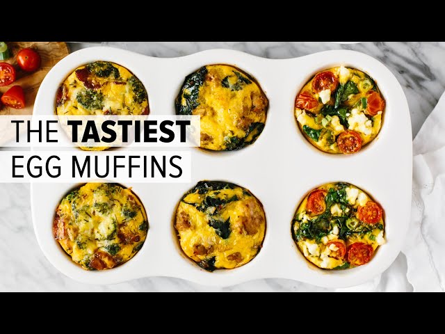 EGG MUFFINS (3 WAYS) | healthy breakfast meal prep recipe