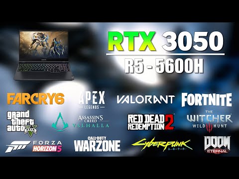 Lenovo Ideapad G3 - RTX 3050 75W + Ryzen 5 5600H | Gaming test