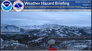 03/31/2023 Hazard Briefing - A let up today, but heavy snow returns tonight