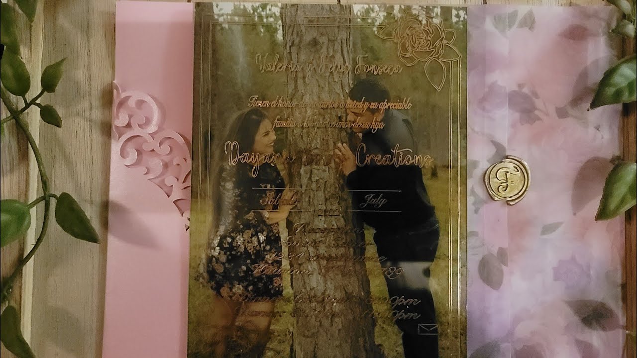How to do acrylic invitations - YouTube