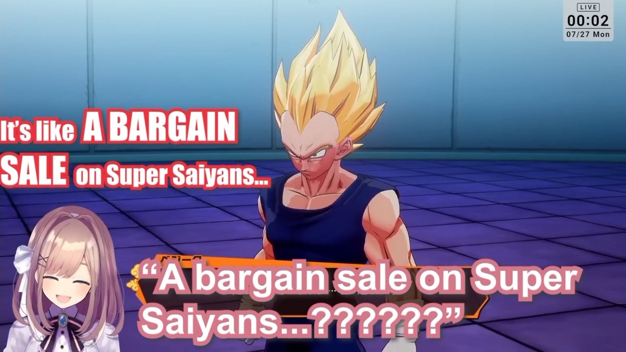 Lulu's 1st Reaction: Vegeta's joke【Eng Sub / DBZ Kakarot / Nijisanji】