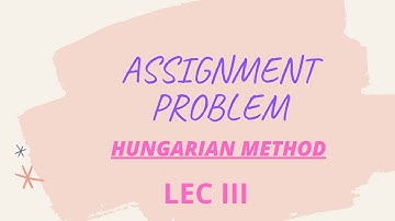 HUNGARIAN METHOD || ASSIGNMENT PROBLEM || TYPE III, IN MALAYALAM