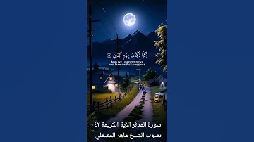 سورة المدثر الآية الكريمة ٤٢ بصوت الشيخ ماهر المعيقلي