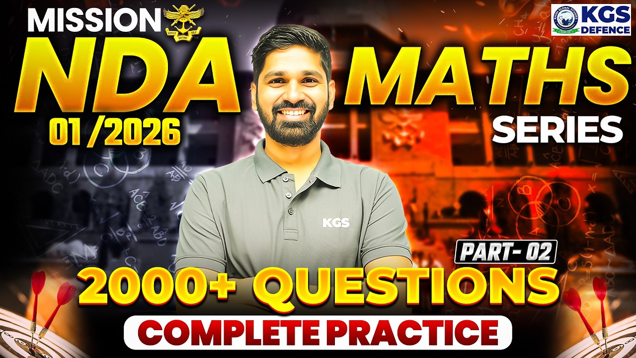 MISSION NDA Maths Series 01/2026 2000+ Questions Complete Practice Part 02 | By Prashant Sir