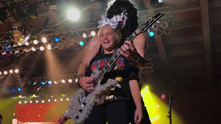 Paul Stanley and KISS on stage with my daughter An...