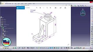 CATIA V5 Tutorial - 1 for beginners in Hindi | CATIA V5 Pad, Hole and Stiffener Command Basics