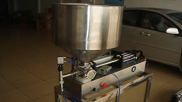 pneumatic liquid paste cream lotion filling machine with vertical hopper semi automatic filler equip