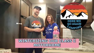 Save your money and winterize your camper.  How we winterize our Class C motorhome.