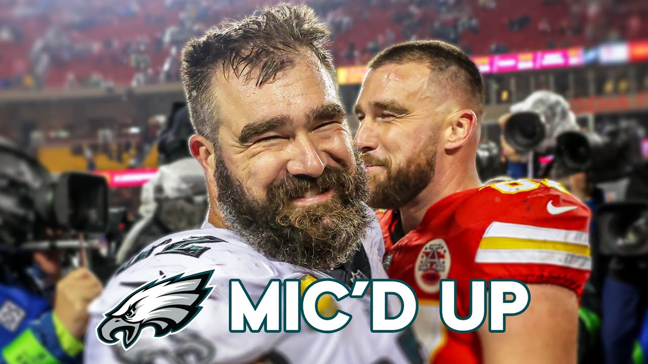 Jason Kelce, Lane Johnson run in and help Rey Mysterio grab ...