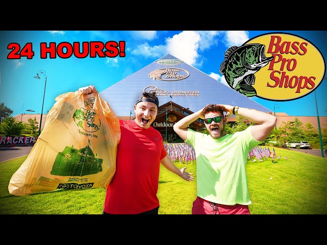 We Spent 24 Hours at The World's BIGGEST BASS PRO PYRAMID (OVERNIGHT  CHALLENGE!) 