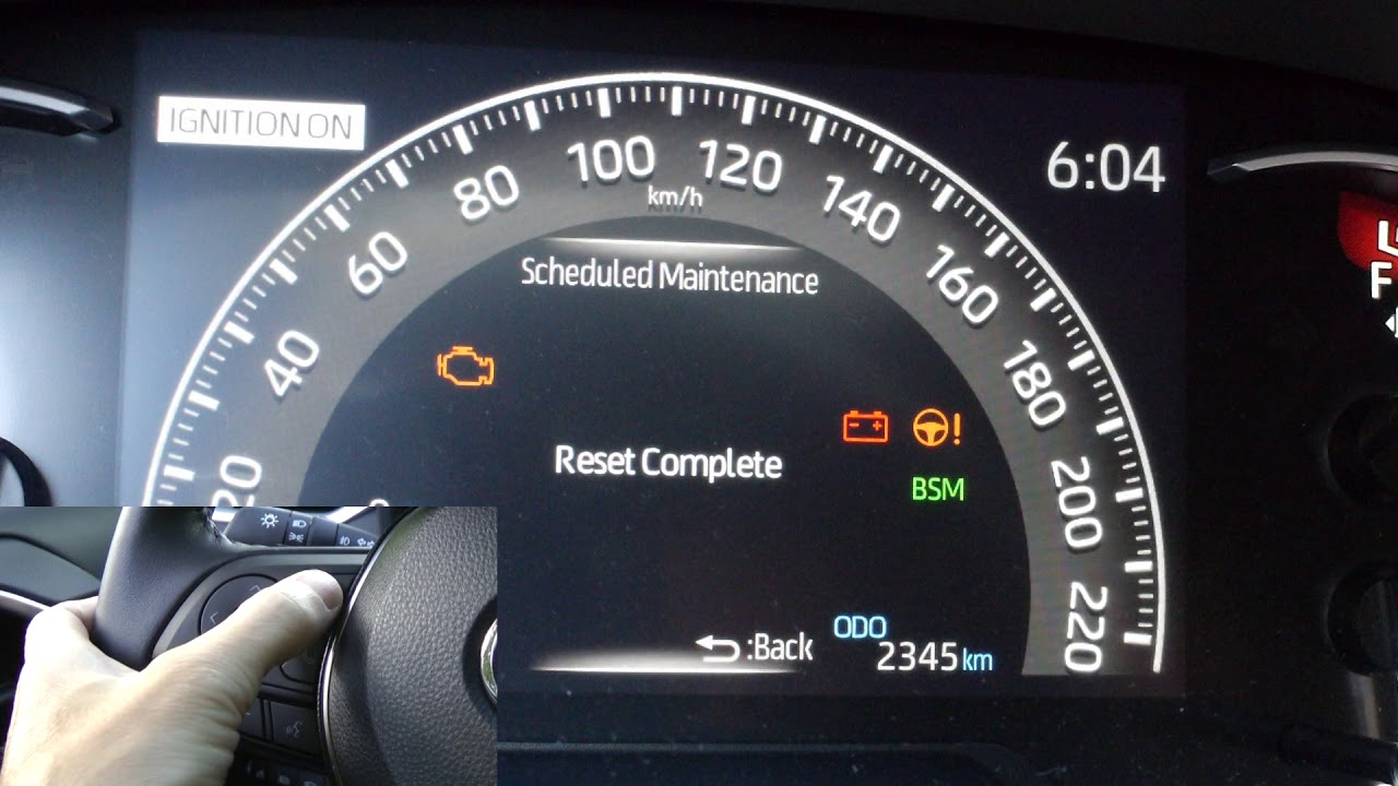 Toyota RAV4 (2019-2023): How To Reset Scheduled Maintenance Indicator